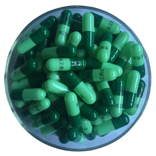 Gelatin empty green capsule for health care product