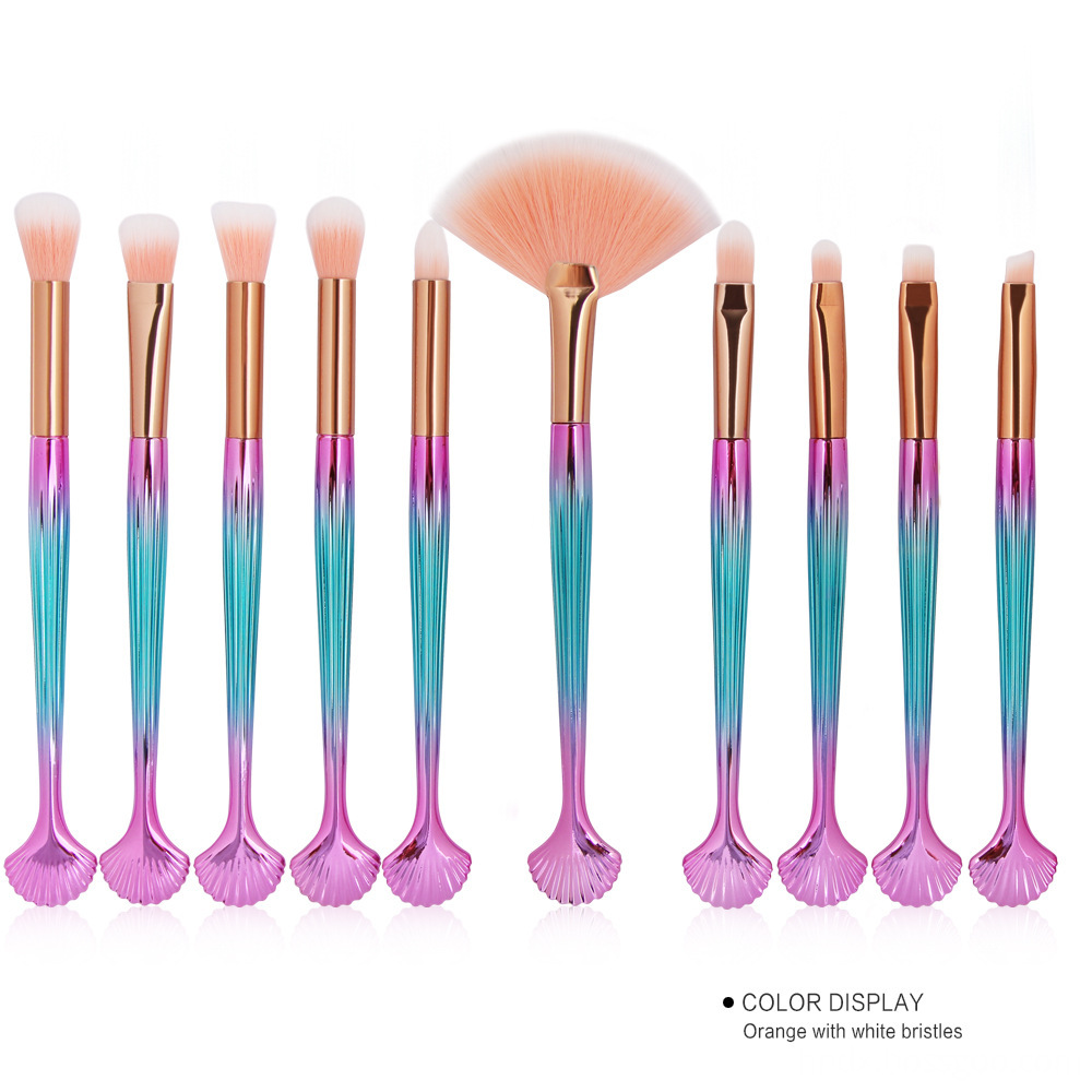 10 Piece Shell Makeup Brushe Sets color 2