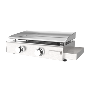 Two Burner Stainless Steel Gas Plancha