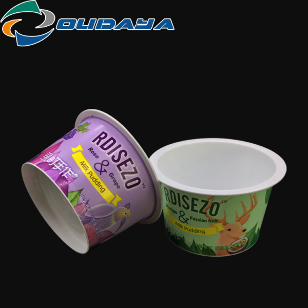80ml disposable plastic pudding cups with customer's printed
