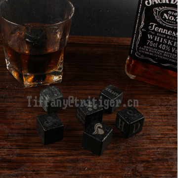 China factory customized logo Whiskey stone 6/8 pcs per set whiskey Chilling Stones