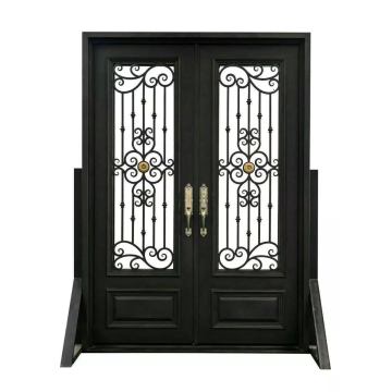 Square Top Elegant Design Iron Entrance Door