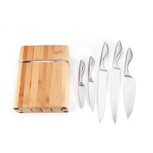 Garwin 6pcs kitchen knife set with bamboo block