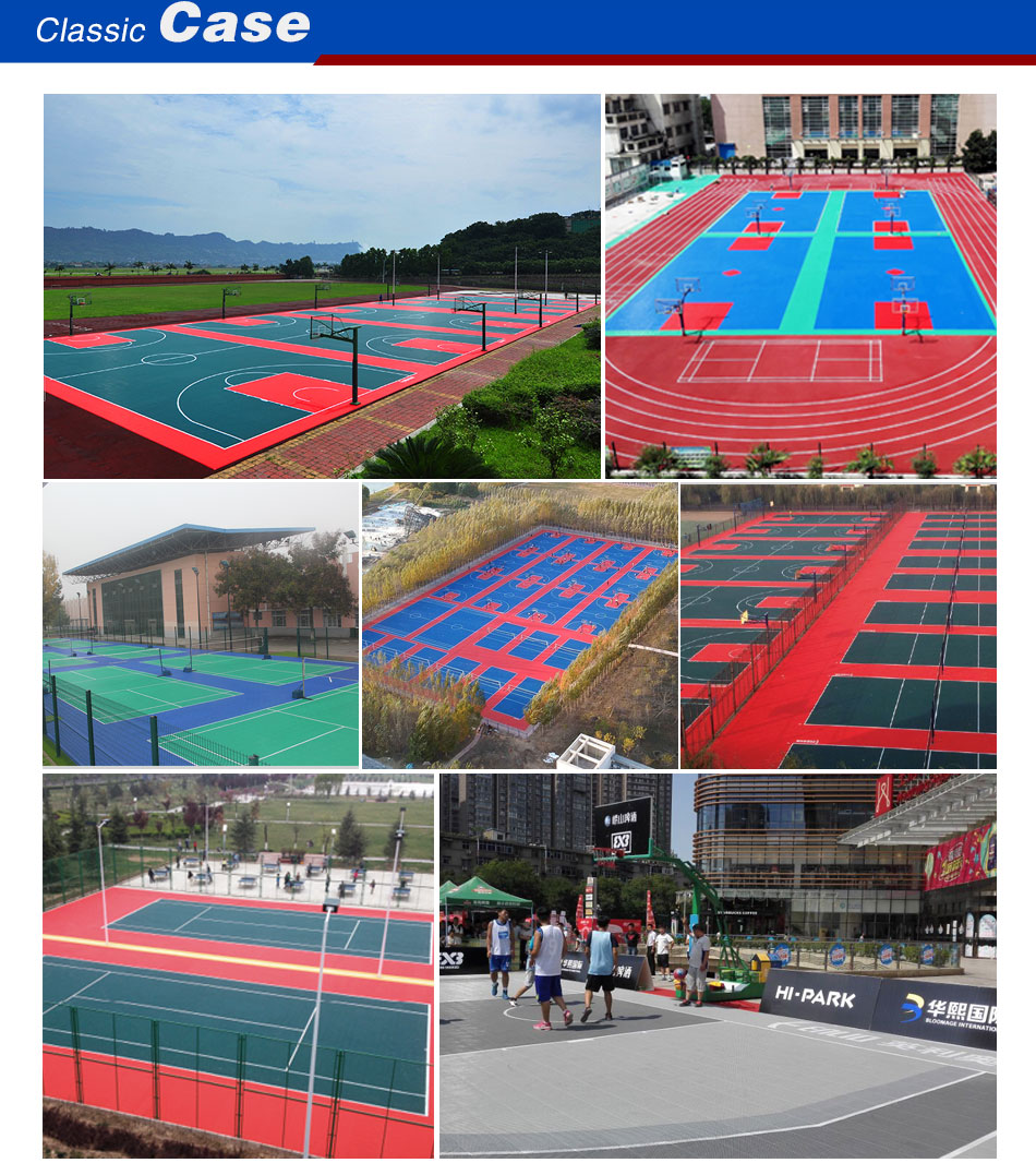Outdoor Interlocking court tiles