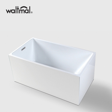 Rectangular White Acrylic Freestanding Bathtub