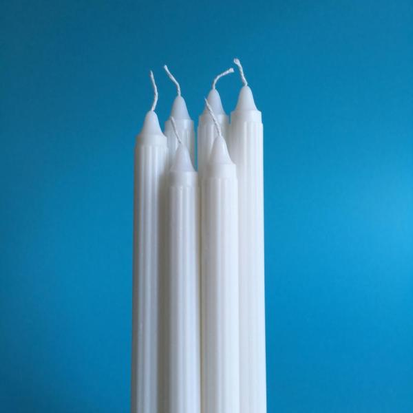 House hold Use white wax velas candle fluted