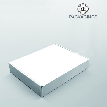 White shipping box for apparel retail
