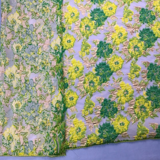 Green Floral Jacquard Neopaque Fabric