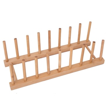 Bamboo Stand Dish Plate Bowl Drying Rack
