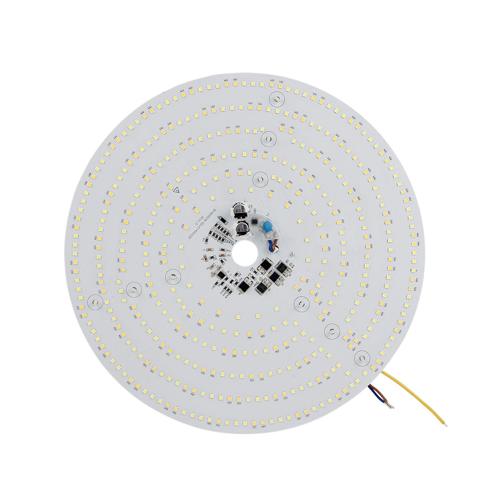 Front view of a colorable 40W LED ceiling light board module
