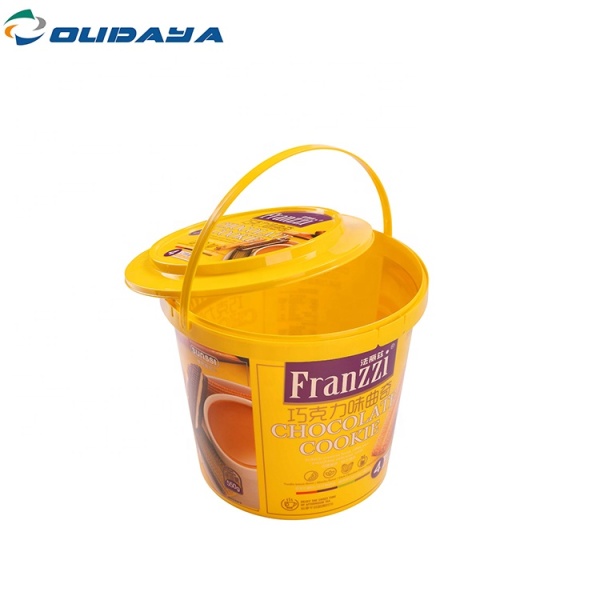 customized printing Tamper evident plastic chocolate bucket