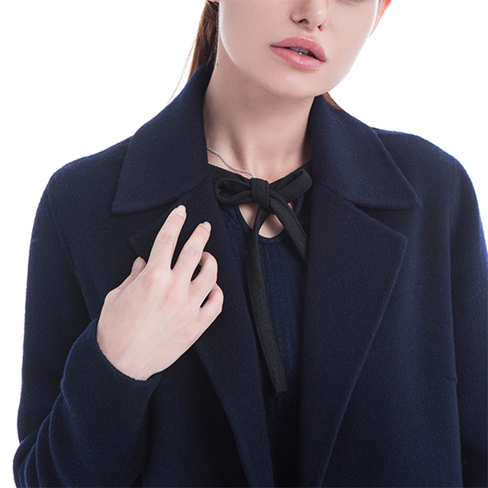 The collar of cashmere overcoat