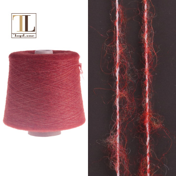 Supersoft alpaca merino wool brush yarn with elasticity
