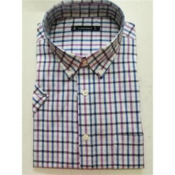 T/C Men's Yarn Dye Long Sleeve Basic Shirt