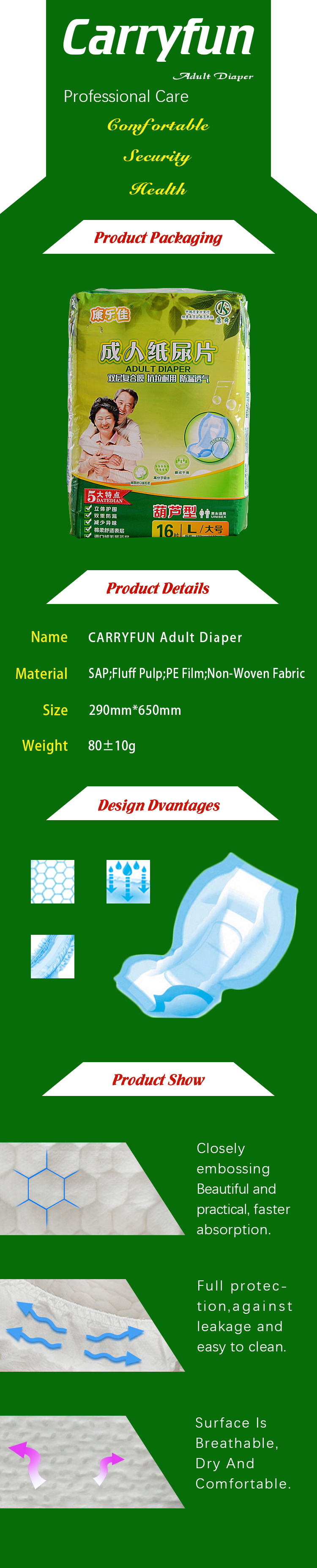 CARRY FUN Diaper Insert-L16