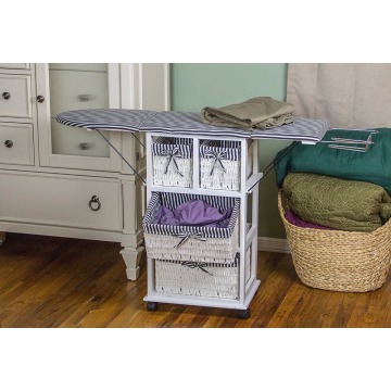 Cheap rattan cabinet with folding ironing board furniture