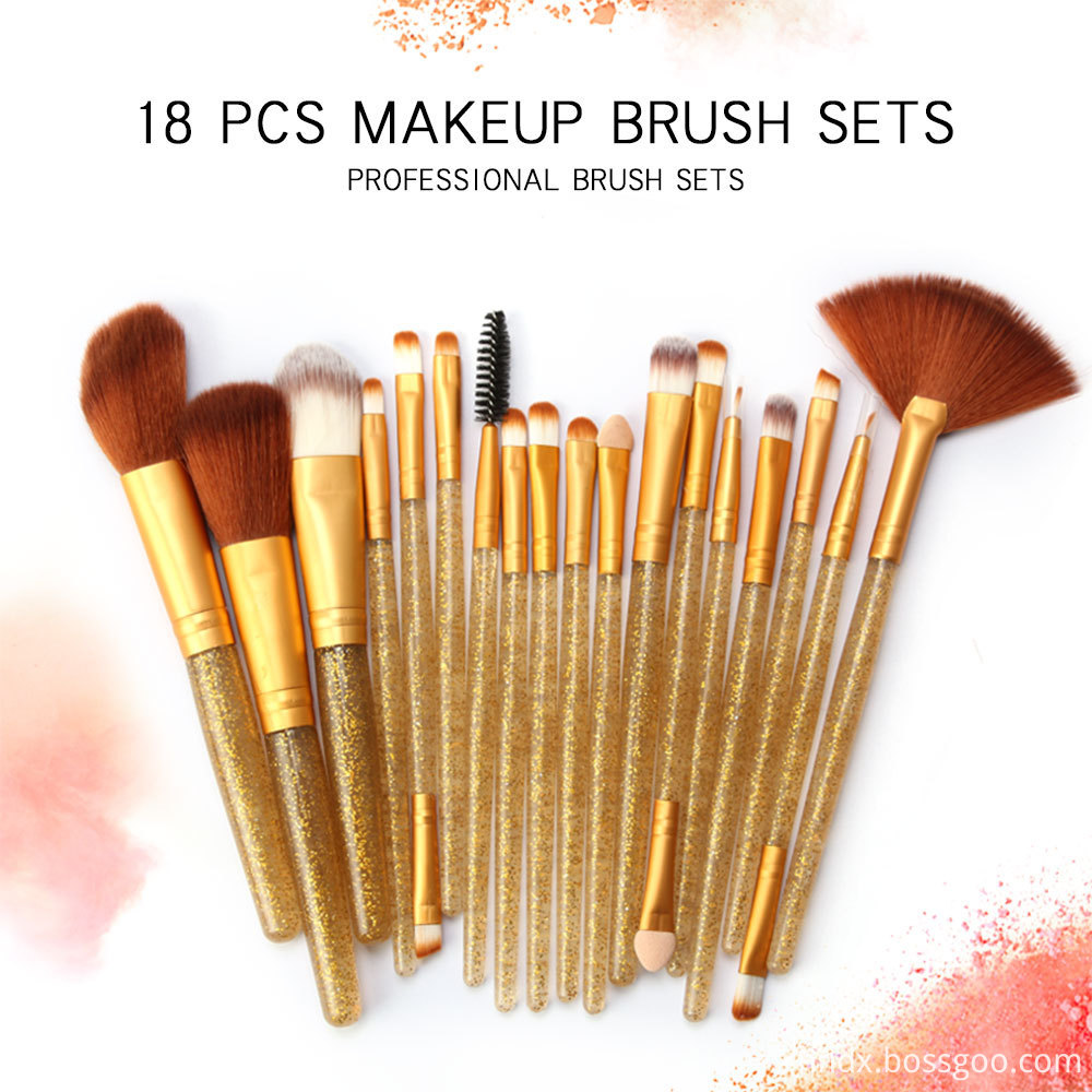 Crystal Handle Makeup Brushes Set