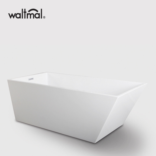 Modern Bathroom Trapezoid Freestanding Bathtub Acrylic