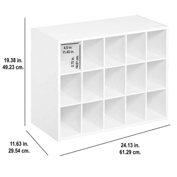 15 Cube Modern Shoe Rack Display Wooden Storage Organizer