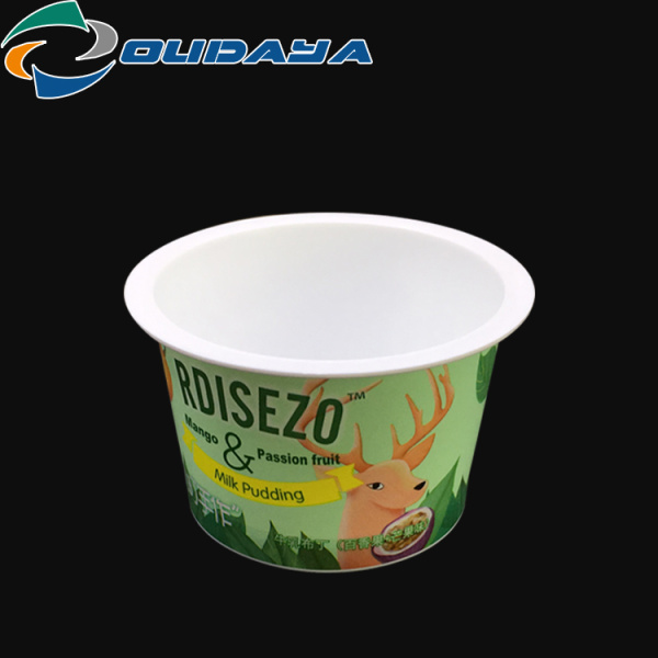80ml disposable plastic pudding cups with customer's printed