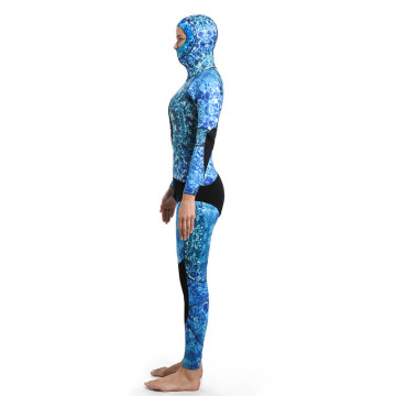 Seaskin Womens Blue Camouflage Spearfishing Wetsuits