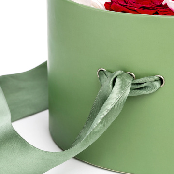 Customized luxury round paper flower box