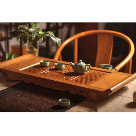 Delicate bamboo tea tray