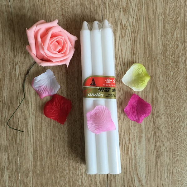 Wholesale Wax Snow White Stick Candle