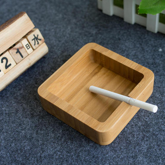 Bamboo ashtray for environmental protection