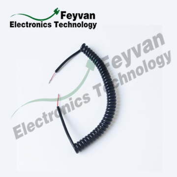 Custom PVC Coated Electrical Coiled Cord Cable Assembly