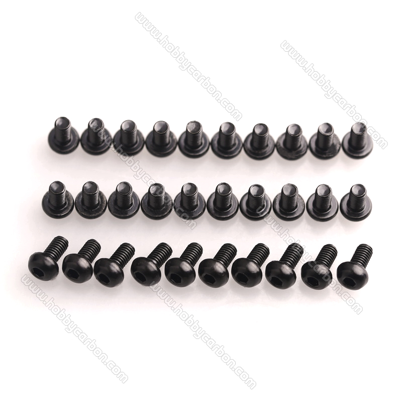 Black aluminum botton screws
