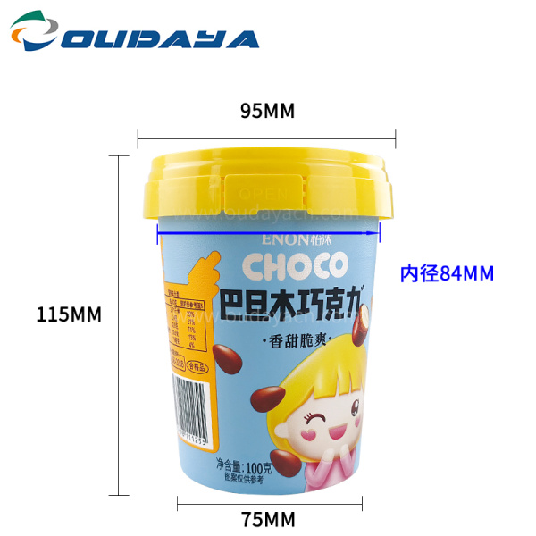 500ml plastic frozen ice cream cups with lid