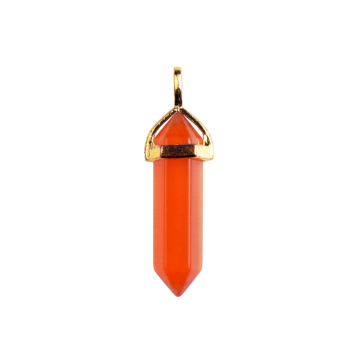 Hexagonal Red Agate Stone DIY Jewelry Pendants with Gold Finding