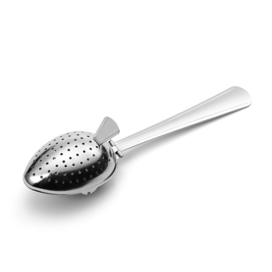 Stainless Steel Long Handle Oval Shaped Tea
