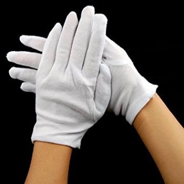 Organic White Cotton Uniform Waiters Gloves