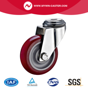 Bolt Hole Swivel PU Stainless Steel Caster
