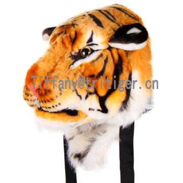 Patented design lovely 3D plush material tiger shaped backpack plush animal backpack wholesale
