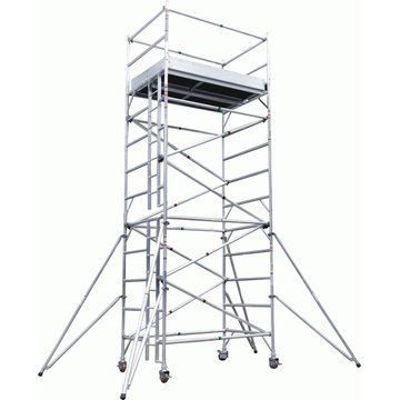 Double Width Aluminum Mobile Scaffolding Build-in Ladder