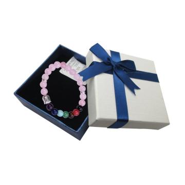 7 Chakra Gemstone Beads Buddhism & Buddha Alloy Blue Rose Quartz Bracelet
