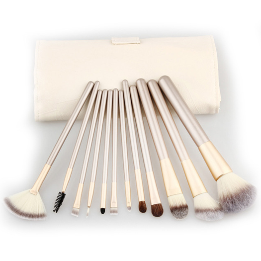 12pcs Private Label makeup brushes set with wallet