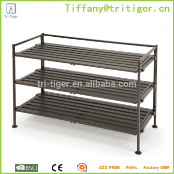 hot selling Smart Home furniture for living room multifunct wood stainless steel shoe rack