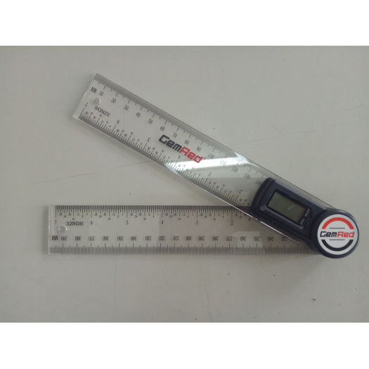 300mm Machinery Hand Tools Stainless Steel Folding Ruler Digital Angle Protractor