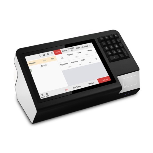 Retail Pos terminal with NFC and keyboard