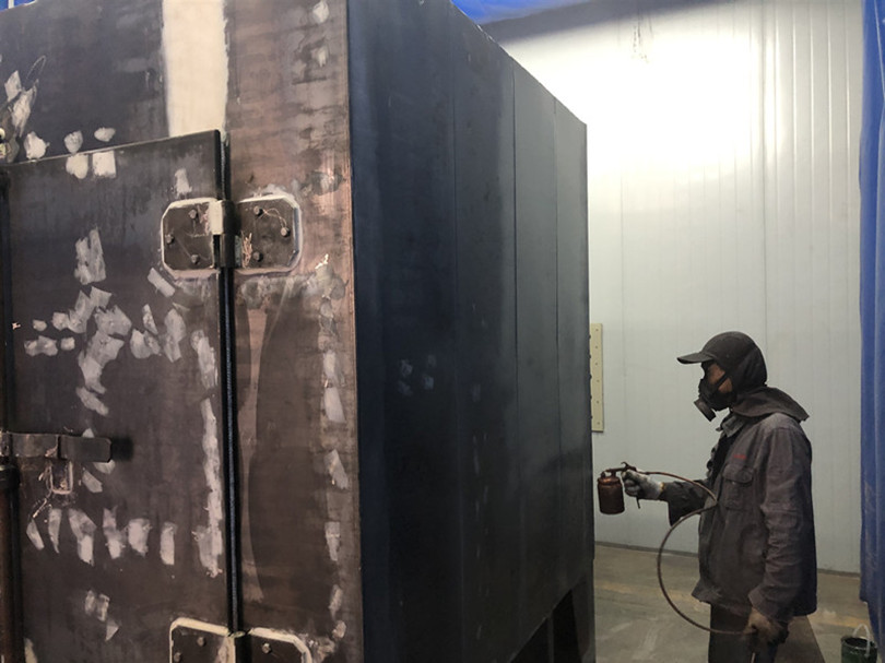 All-fiber chamber quenching furnace Spray paint job