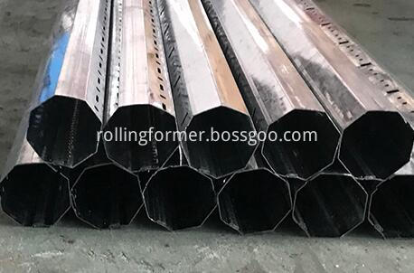 Perforated metal octagonal tube roll forming machine