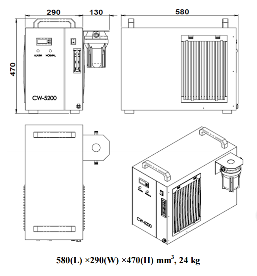 water chiller of high energy laser