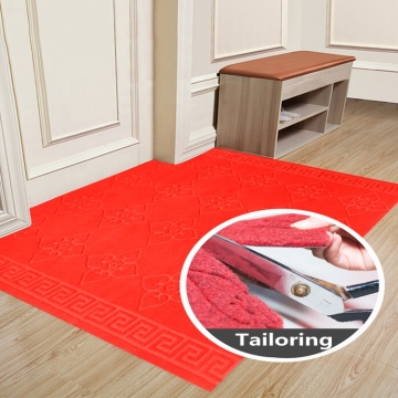 Customized size nonslip polyester embossed door mat