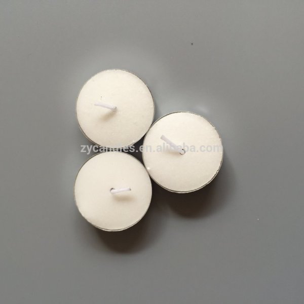 Mini Round Clear cup White Tealight Candles