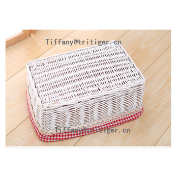 Wholesale custom willow material hottest sale wicker basket for desk