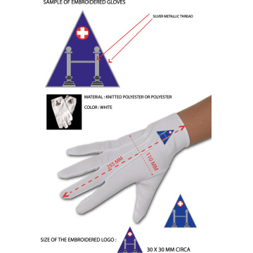 Masonic Dress Gloves with WM Square